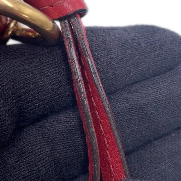 GUCCI GG Marmont Mini Shoulder Bag Size Mini Leather Red/Beige 448065 - Picture 10 of 14